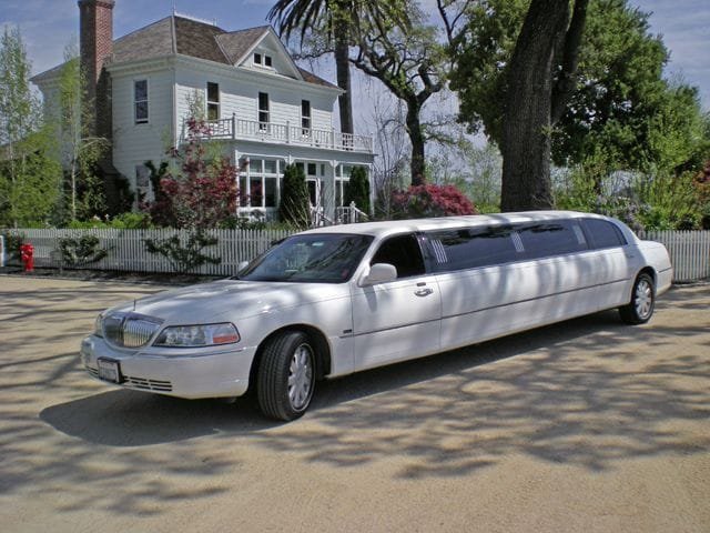 White vintage-style Antique Princess stretch limousine